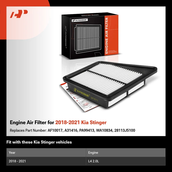 Engine Air Filter for 2018-2021 Kia Stinger