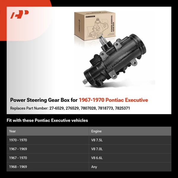 Power Steering Gear Box for 1967-1970 Pontiac Executive