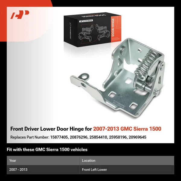 Front Driver Lower Door Hinge for 2007-2013 GMC Sierra 1500