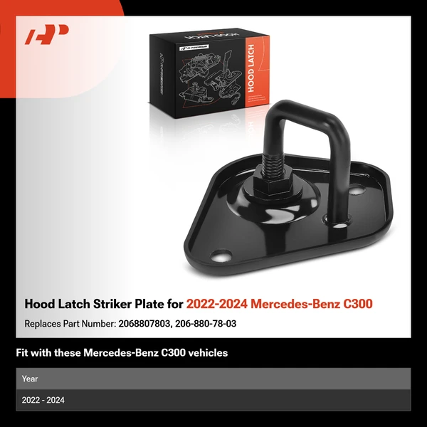 Hood Latch Striker Plate for 2022-2024 Mercedes-Benz C300
