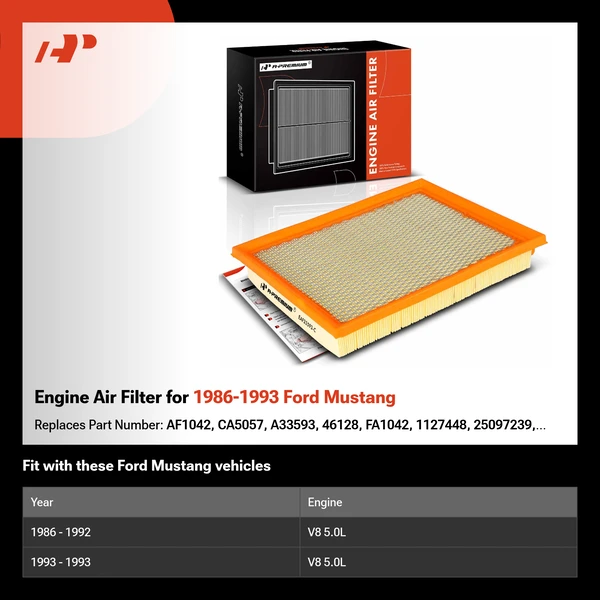 Engine Air Filter for 1986-1993 Ford Mustang