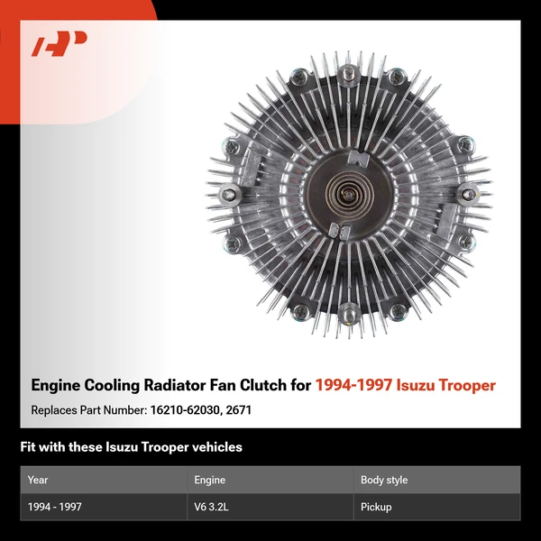 Engine Cooling Radiator Fan Clutch for 1994-1997 Isuzu Trooper