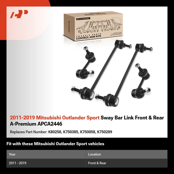 2011-2019 Mitsubishi Outlander Sport Sway Bar Link Front & Rear A-Premium APCA2446