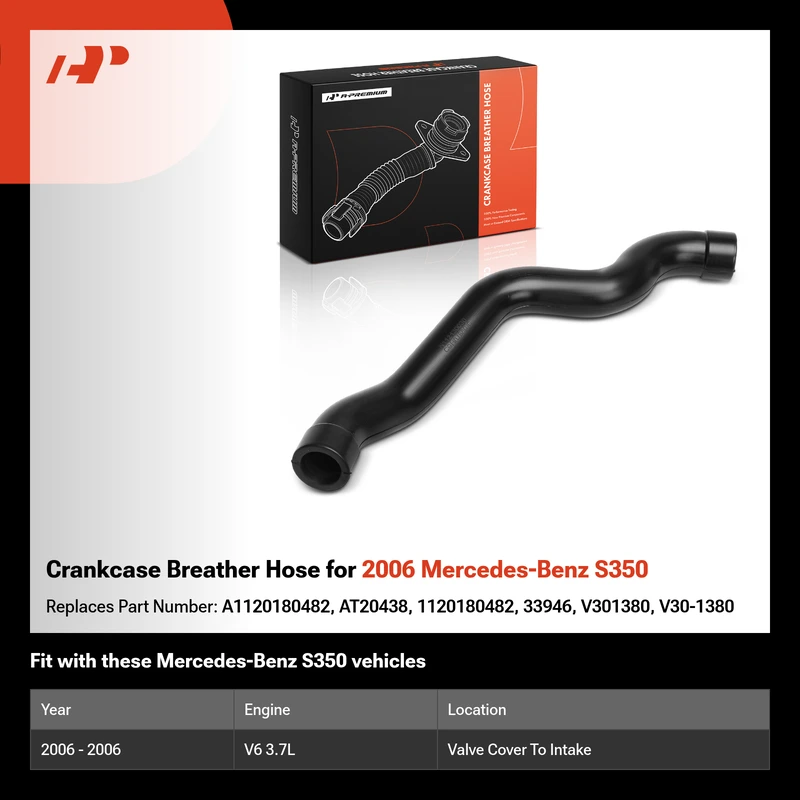 Crankcase Breather Hose for 2006 Mercedes-Benz S350