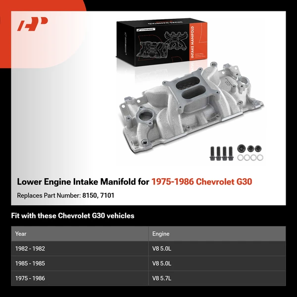 Lower Engine Intake Manifold for 1975-1986 Chevrolet G30