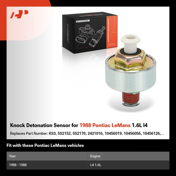 Knock Detonation Sensor for 1988 Pontiac LeMans 1.6L l4