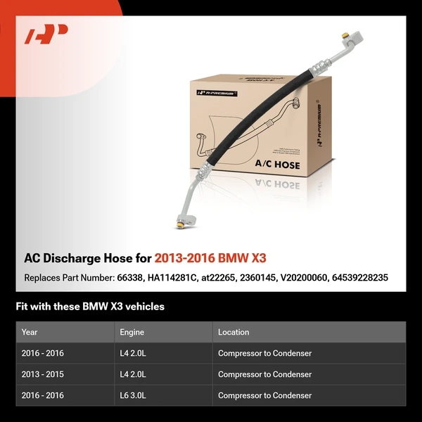 AC Discharge Hose for 2013-2016 BMW X3
