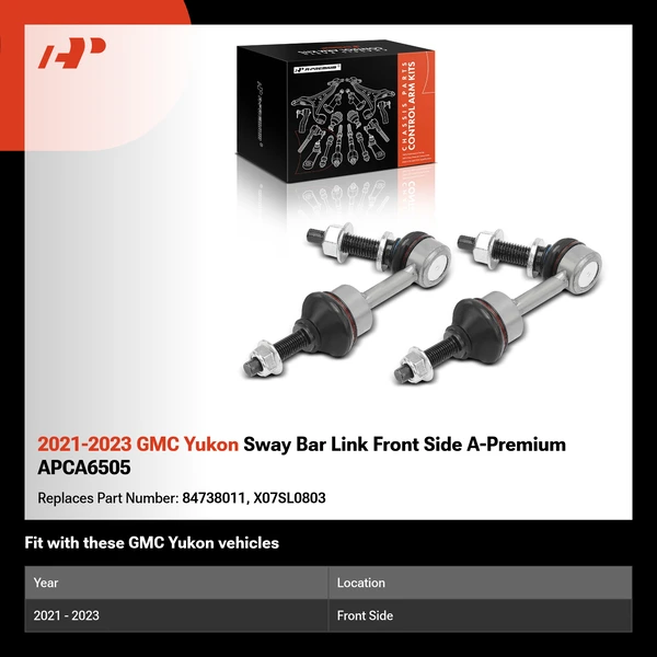 2021-2023 GMC Yukon Sway Bar Link Front Side A-Premium APCA6505