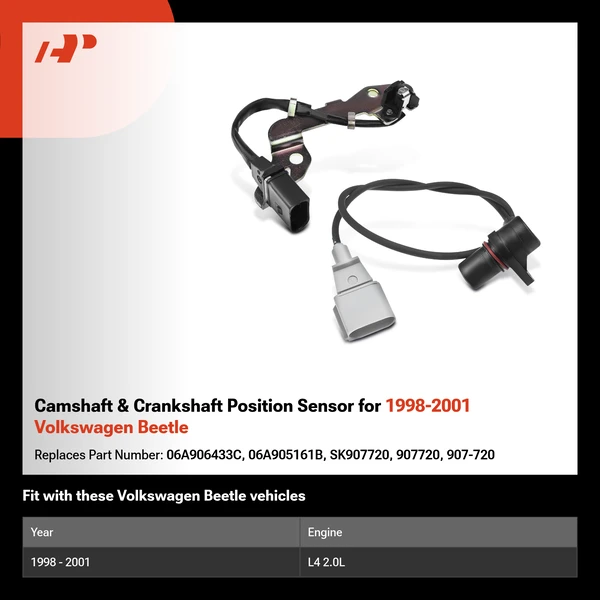 Camshaft & Crankshaft Position Sensor for 1998-2001 Volkswagen Beetle