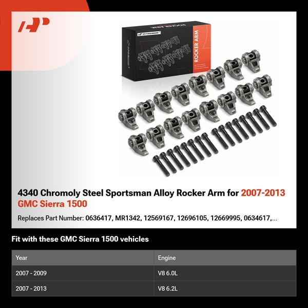 4340 Chromoly Steel Sportsman Alloy Rocker Arm for 2007-2013 GMC Sierra 1500
