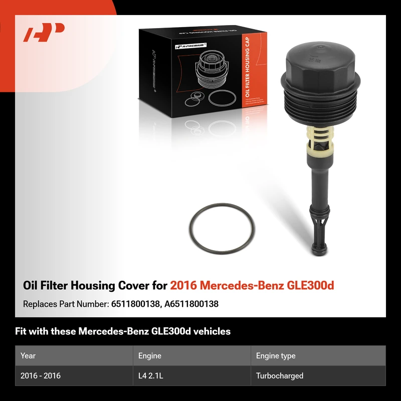 Oil Filter Housing Cover for 2016 Mercedes-Benz GLE300d