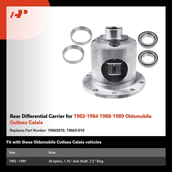 Rear Differential Carrier for 1982-1984 1988-1989 Oldsmobile Cutlass Calais