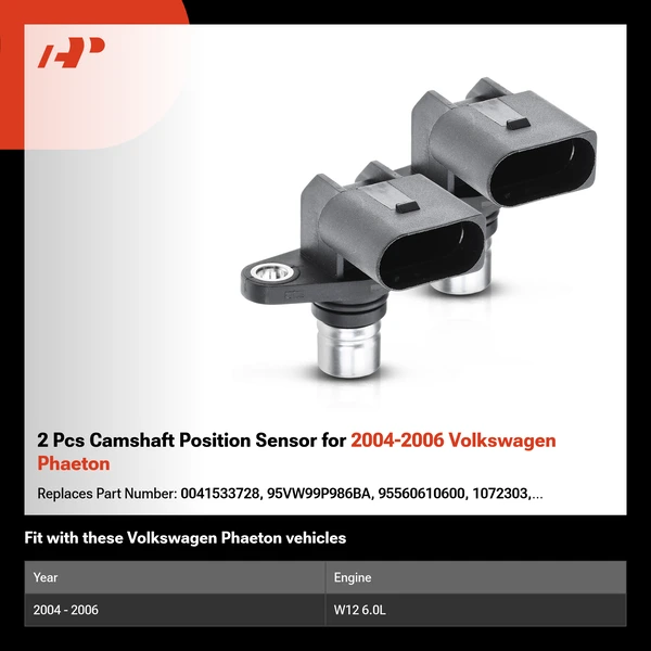 2 Pcs Camshaft Position Sensor for 2004-2006 Volkswagen Phaeton
