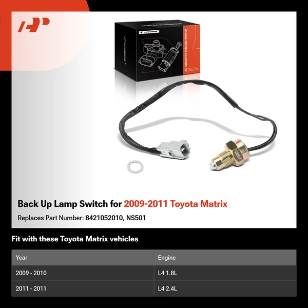 Back Up Lamp Switch for 2009-2011 Toyota Matrix