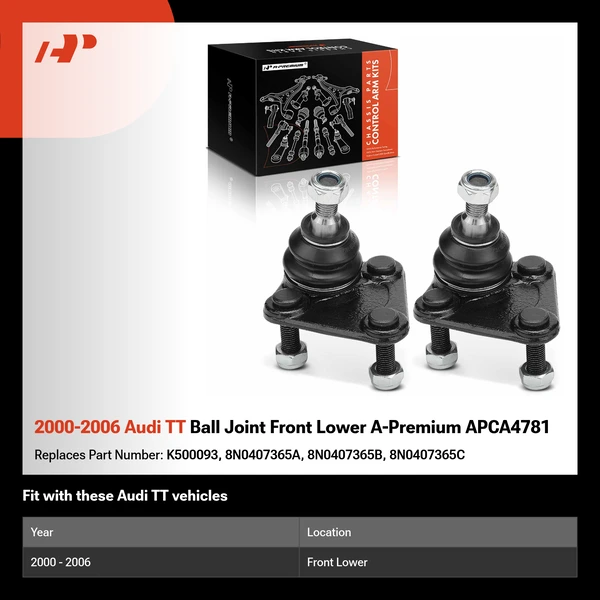 2000-2006 Audi TT Ball Joint Front Lower A-Premium APCA4781