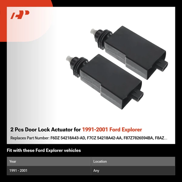 2 Pcs Door Lock Actuator for 1991-2001 Ford Explorer