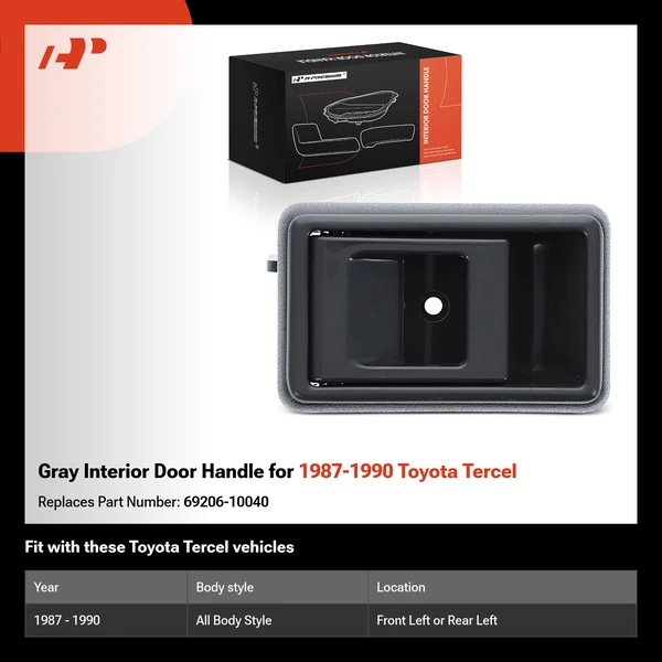 Gray Interior Door Handle for 1987-1990 Toyota Tercel