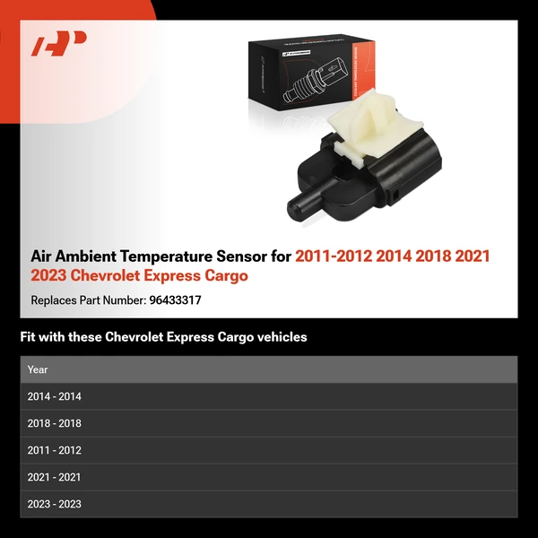 Air Ambient Temperature Sensor for 2011-2012 2014 2018 2021 2023 Chevrolet Express Cargo
