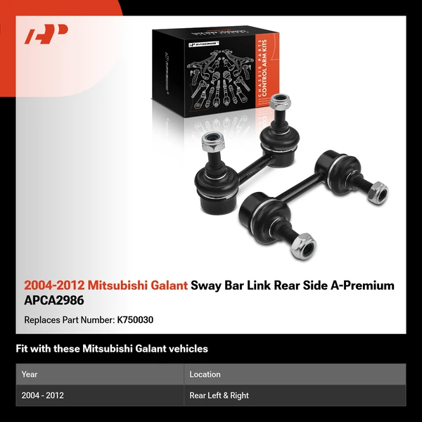 2004-2012 Mitsubishi Galant Sway Bar Link Rear Side A-Premium APCA2986