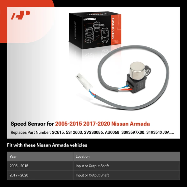Speed Sensor for 2005-2015 2017-2020 Nissan Armada