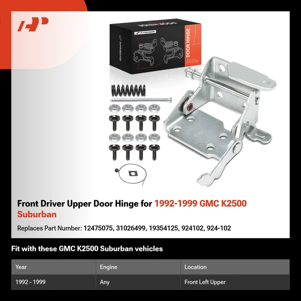 Front Driver Upper Door Hinge for 1992-1999 GMC K2500 Suburban