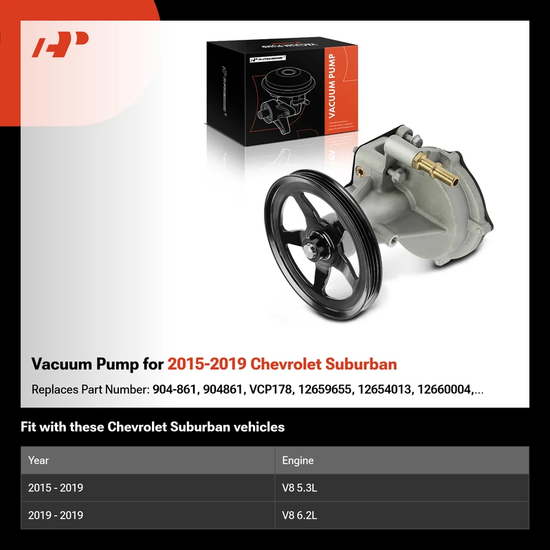 Vacuum Pump for 2015-2019 Chevrolet Suburban