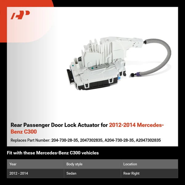 Rear Passenger Door Lock Actuator for 2012-2014 Mercedes-Benz C300