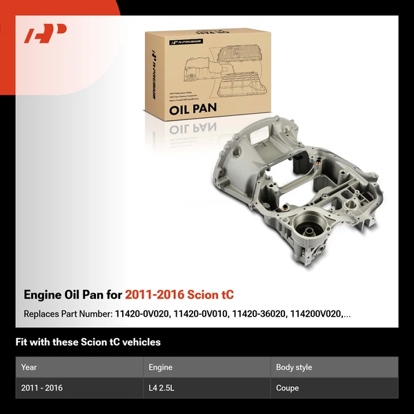Engine Oil Pan for 2011-2016 Scion tC