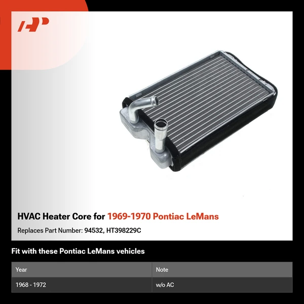 HVAC Heater Core for 1969-1970 Pontiac LeMans