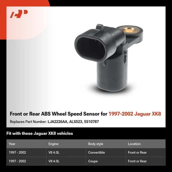 Front or Rear ABS Wheel Speed Sensor for 1997-2002 Jaguar XK8