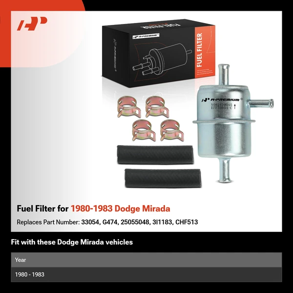 Fuel Filter for 1980-1983 Dodge Mirada