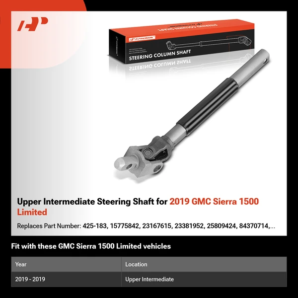 Upper Intermediate Steering Shaft for 2019 GMC Sierra 1500 Limited