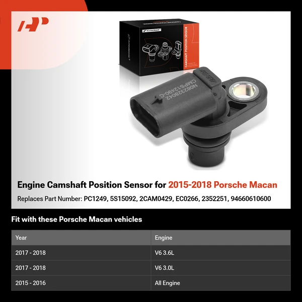 Engine Camshaft Position Sensor for 2015-2018 Porsche Macan