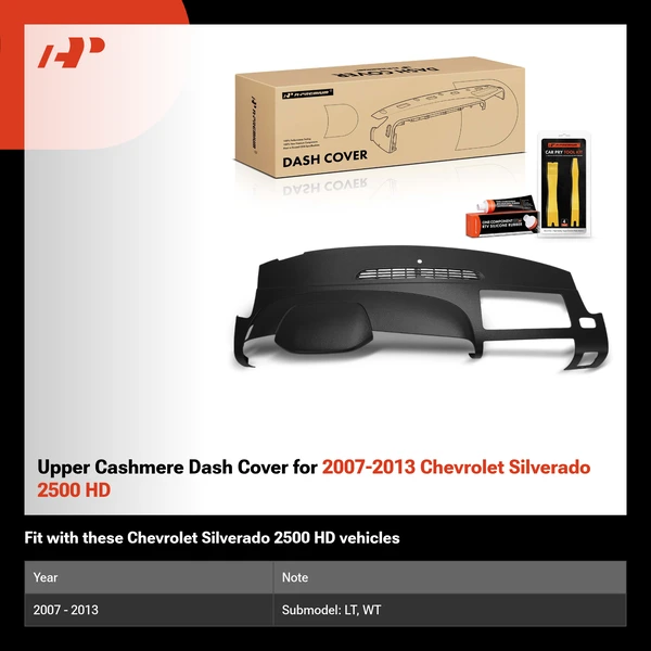 Upper Cashmere Dash Cover for 2007-2013 Chevrolet Silverado 2500 HD