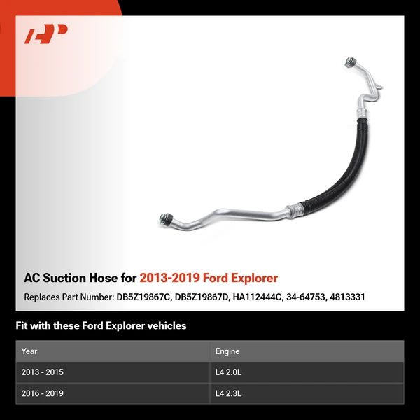 AC Suction Hose for 2013-2019 Ford Explorer