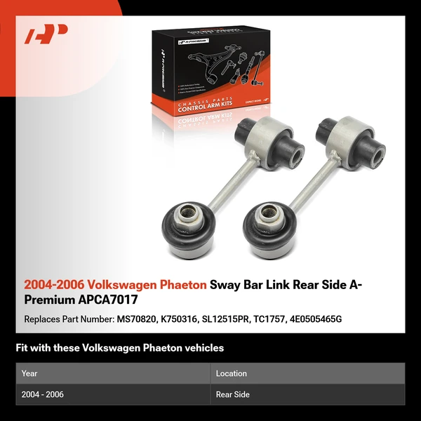 2004-2006 Volkswagen Phaeton Sway Bar Link Rear Side A-Premium APCA7017