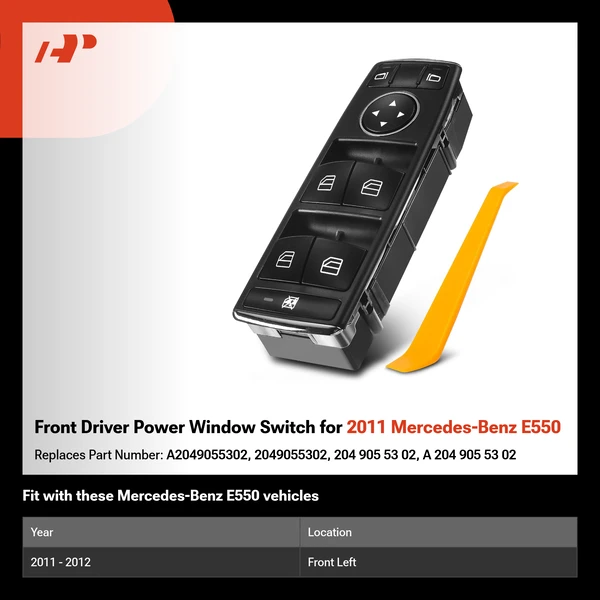 Front Driver Power Window Switch for 2011 Mercedes-Benz E550