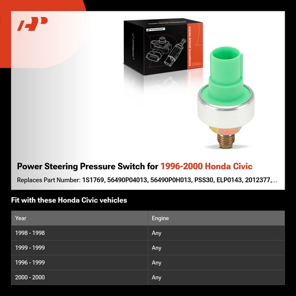 Power Steering Pressure Switch for 1996-2000 Honda Civic