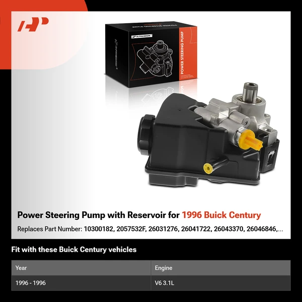 Power Steering Pump with Reservoir for 1996 Buick Century