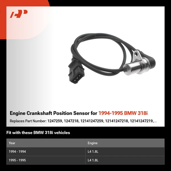 Engine Crankshaft Position Sensor for 1994-1995 BMW 318i