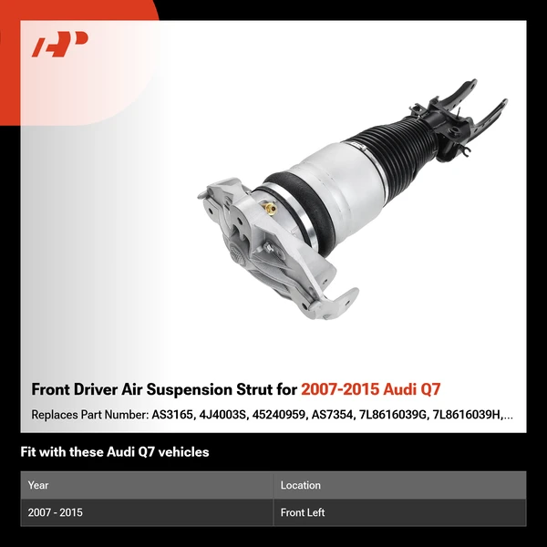 Front Driver Air Suspension Strut for 2007-2015 Audi Q7
