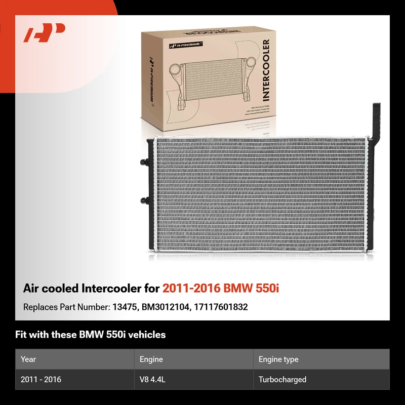 Air cooled Intercooler for 2011-2016 BMW 550i