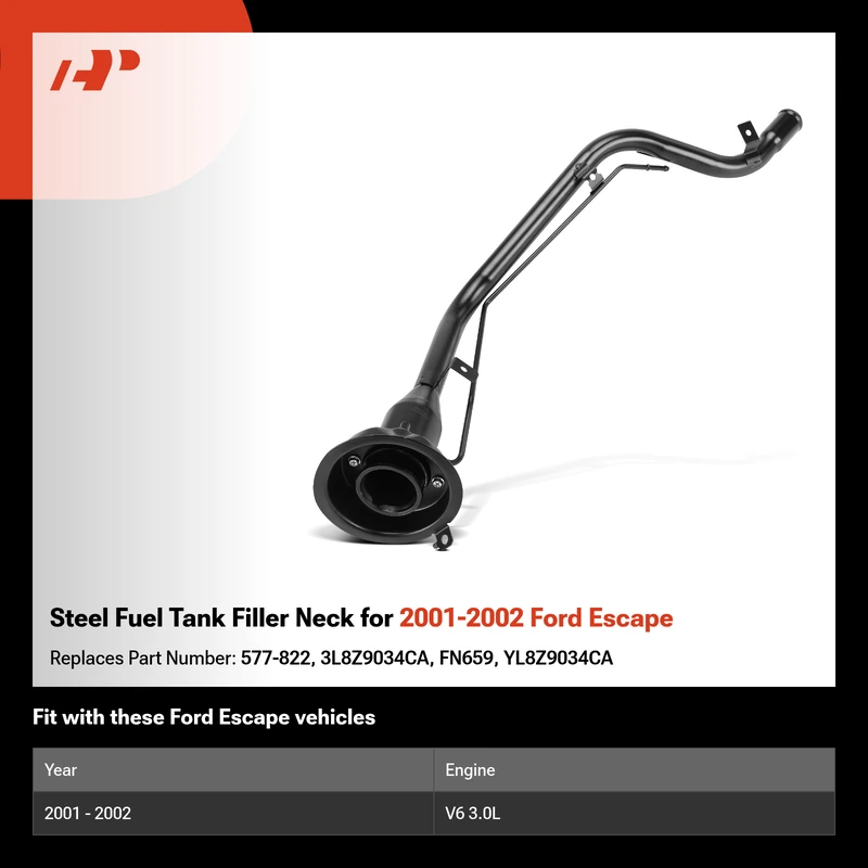 Steel Fuel Tank Filler Neck for 2001-2002 Ford Escape
