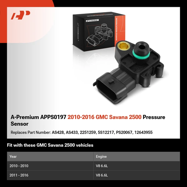 A-Premium APPS0197 2010-2016 GMC Savana 2500 Pressure Sensor