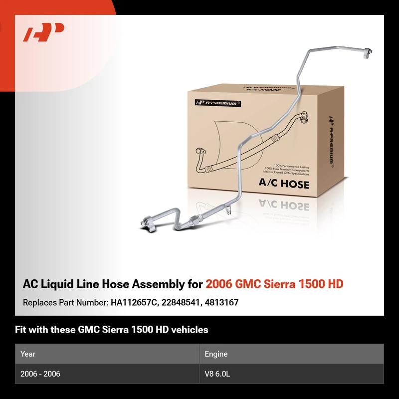 AC Liquid Line Hose Assembly for 2006 GMC Sierra 1500 HD