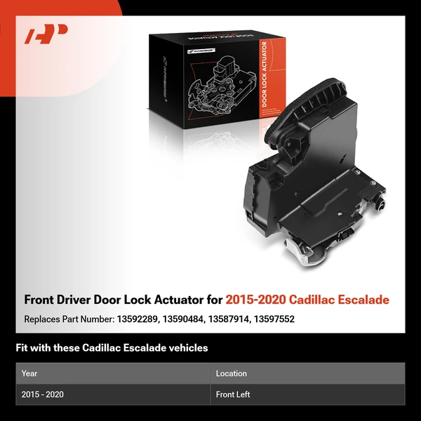 Front Driver Door Lock Actuator for 2015-2020 Cadillac Escalade