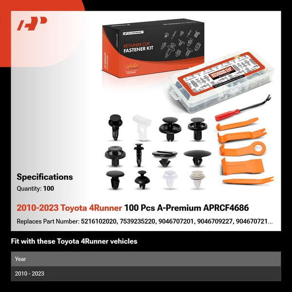2010-2023 Toyota 4Runner 100 Pcs A-Premium APRCF4686