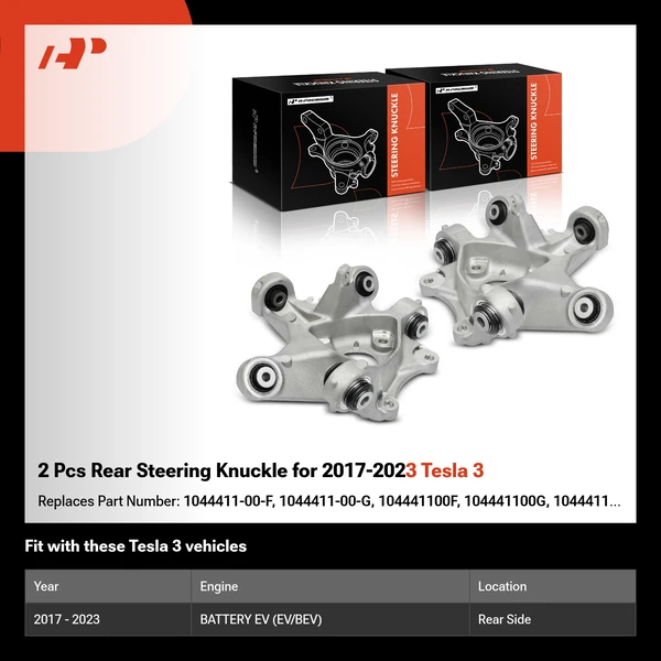 2 Pcs Rear Steering Knuckle for 2017-2023 Tesla 3