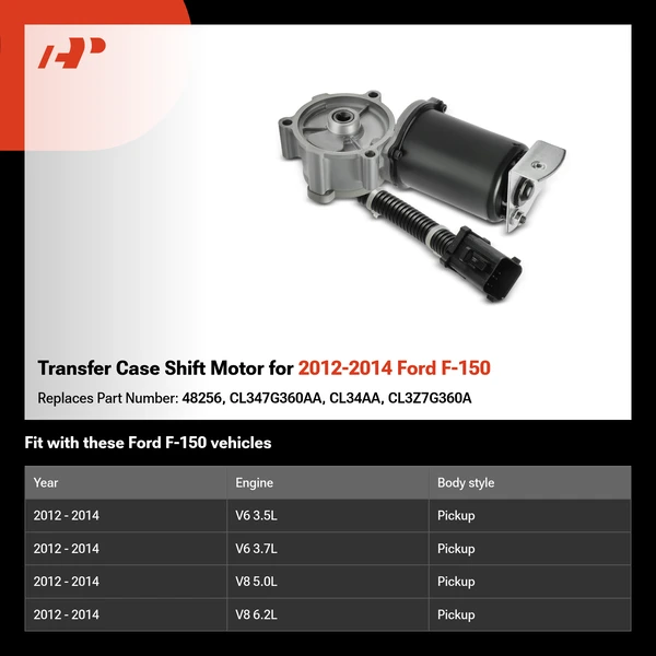 Transfer Case Shift Motor for 2012-2014 Ford F-150
