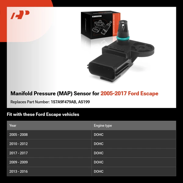Manifold Pressure (MAP) Sensor for 2005-2017 Ford Escape